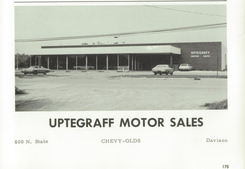 Uptegraff Chevrolet (Hank Graff Chevrolet) - 1969 Yearbook Photo